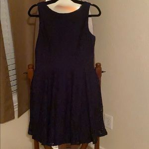 Blue dress, zipper in back